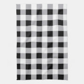 Grijs Zwart Wit Plakt Check Patroon Theedoek (Verticaal)