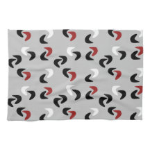 Grijs, zwart, wit, rood Boomerang Mod Retro