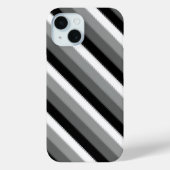 Grijs Zwart Wit Stripes Design Case-Mate iPhone Case (Achterkant)