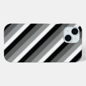 Grijs Zwart Wit Stripes Design Case-Mate iPhone Case (Achterkant (horizontaal))