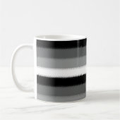 Grijs Zwart Wit Stripes Design Koffiemok (Links)