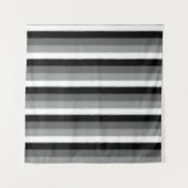 Grijs Zwart Wit Stripes Design Wandkleed (Voorkant)