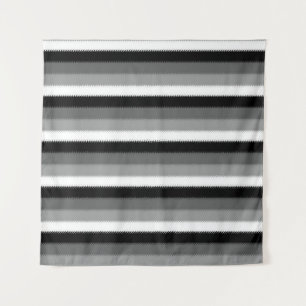 Grijs Zwart Wit Stripes Design Wandkleed