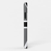 Grijs Zwart-wit Union Jack Case-Mate iPhone Case (Achterkant/rechts)