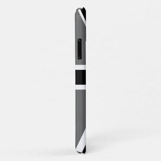 Grijs Zwart-wit Union Jack Case-Mate iPhone Case (Achterkant/rechts)