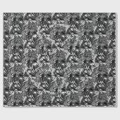 Grijs Zwart Witchy Gothic Victoriaans Gothic Bapho Cadeaupapier (Vlak)