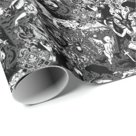 Grijs Zwart Witchy Gothic Victoriaans Gothic Bapho Cadeaupapier