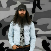 Grijs-Zwarte Camouflage Heren Das