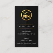 Grijs-zwarte lagen Home Verhuizen Visitekaartje (Voorkant)