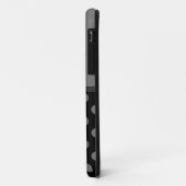 Grijs/Zwarte Stippen Monogram Case-Mate iPhone Case (Achterkant/links)
