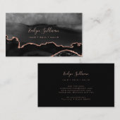 grijs zwarte waterverf visitekaartje (Voorkant / Achterkant)