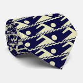 Grijs zwemmen - DkBluBkg Stropdas (Opgerold)