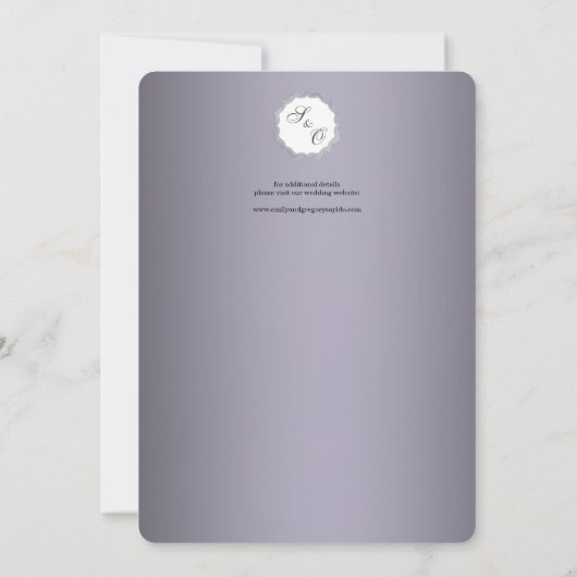 Grijsachtig Roze Damask Save the Date Kaart (Achterkant)