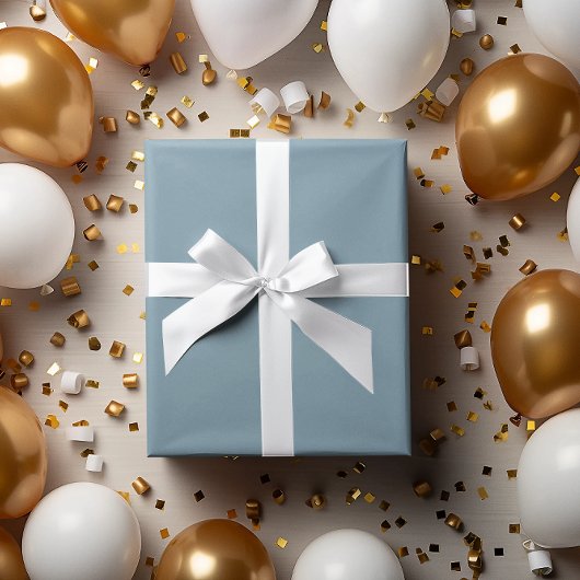 grijsachtig stofblauw wikkelpapierrol cadeaupapier