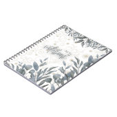 Grijsachtig uitstekende bladeren notitieboek (Linkerzijde)