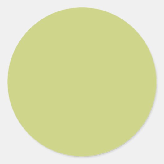 Grijsappelgroen (vaste kleur) ronde sticker (Voorkant)