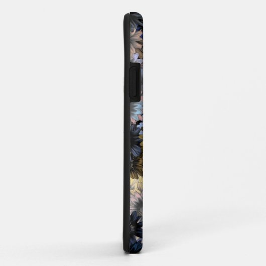 Grijsblauw bloempatroon Case-Mate iPhone case (Achterkant/rechts)