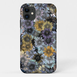 Grijsblauw bloempatroon Case-Mate iPhone case