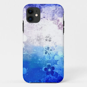  grijsblauw floraalpatroon Case-Mate iPhone case