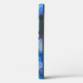 grijsblauw floraalpatroon Case-Mate iPhone case (Achterkant / Links)