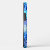 grijsblauw floraalpatroon Case-Mate iPhone case (Achterkant / Rechts)
