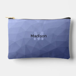 Grijsblauw geometrisch meshpatroon Monogram Etui