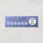 Grijsblauw Gradiënt Geometrische Mesh Custom Logo Klantenkaartje (Voorkant)