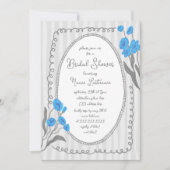 Grijsblauw grillig handgeschilderd Vrijgezellenfee Kaart (Voorkant)