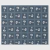 Grijsblauw mysterie cadeaupapier (Vlak)