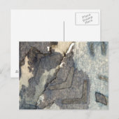 grijsblauwe achtergrond waterverf 2 briefkaart (Voorkant / Achterkant)