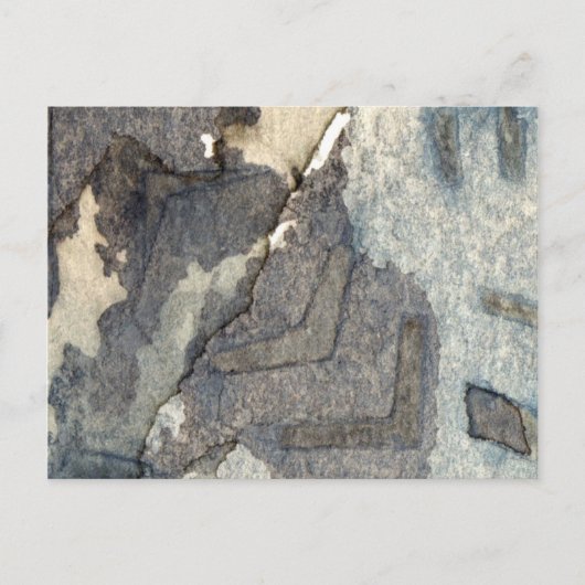 grijsblauwe achtergrond waterverf 2 briefkaart (Voorkant)