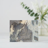 grijsblauwe achtergrond waterverf 2 briefkaart (Staand voorkant)