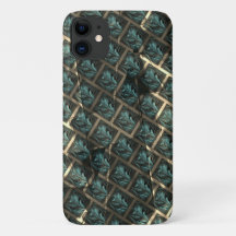 Grijsblauwe baksteeneffect, onder donkere vlek in 