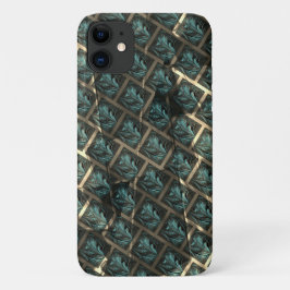 Grijsblauwe baksteeneffect, onder donkere vlek in  Case-Mate iPhone case