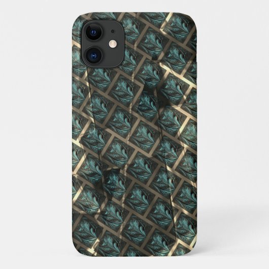 Grijsblauwe baksteeneffect, onder donkere vlek in  Case-Mate iPhone case (Achterkant)