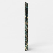 Grijsblauwe baksteeneffect, onder donkere vlek in  Case-Mate iPhone case (Achterkant/links)