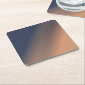 Grijsblauwe en beige gradiënt. kartonnen onderzetters (Schuin)