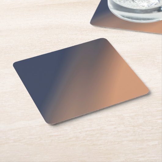Grijsblauwe en beige gradiënt. kartonnen onderzetters (Schuin)