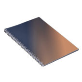 Grijsblauwe en beige gradiënt. notitieboek (Rechterzijde)