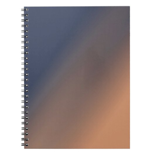 Grijsblauwe en beige gradiënt. notitieboek (Voorkant)