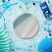 Grijsblauwe en beige gradiënt. papieren bordje (Feest)