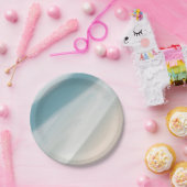 Grijsblauwe en beige gradiënt. papieren bordje (Feest)