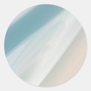 Grijsblauwe en beige gradiënt. ronde sticker