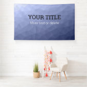 Grijsblauwe geometrische mesh Driehoek aangepaste Spandoek (Insitu)