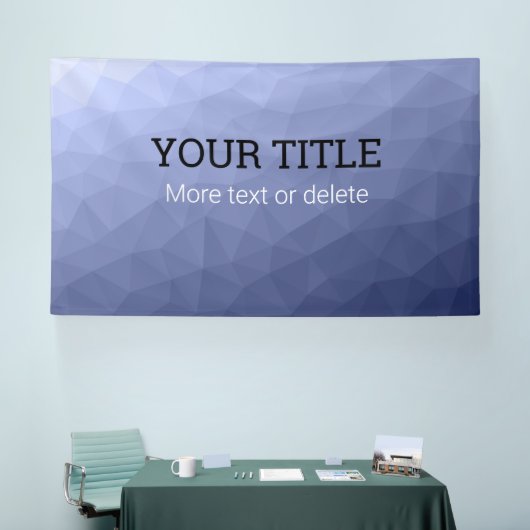 Grijsblauwe geometrische mesh Driehoek aangepaste Spandoek (Beurs)