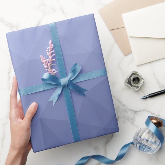 Grijsblauwe geometrische meshpatroon met verloop cadeaupapier (Geschenken)