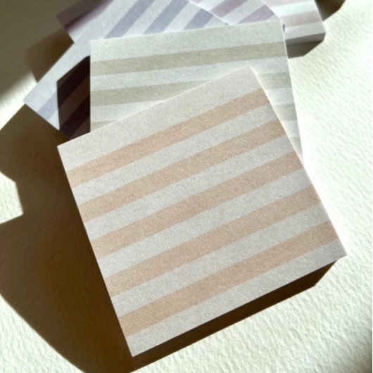 Grijsblauwe pastelstreep Post-it notes