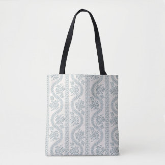 Grijsblauwe Slingervormige Bloem, Been Tote Bag
