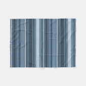 Grijsblauwe strepen fleece deken (Voorkant (Horizontaal))
