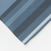 Grijsblauwe strepen fleece deken (Hoek)